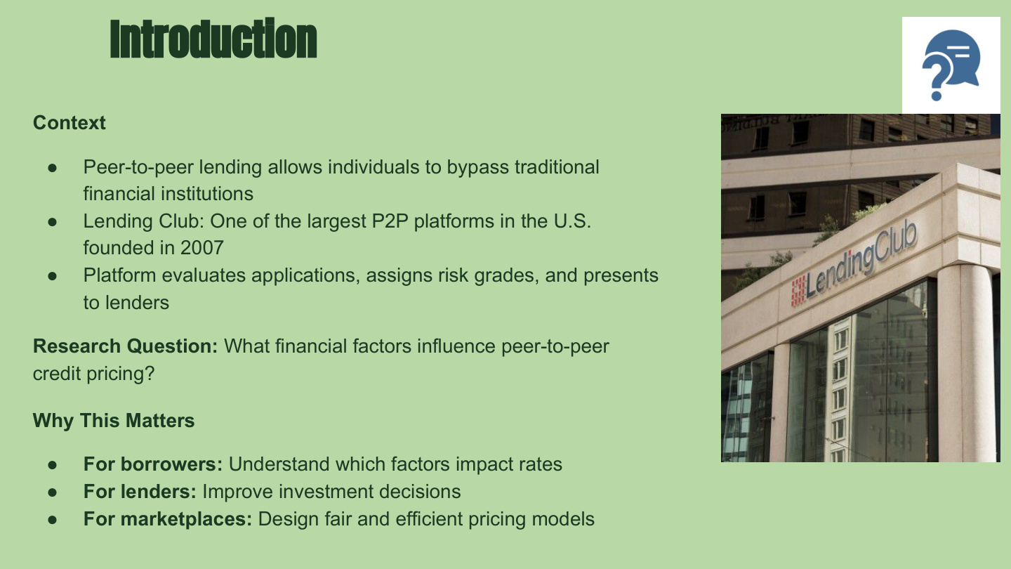 P2P Credit Pricing slides preview
